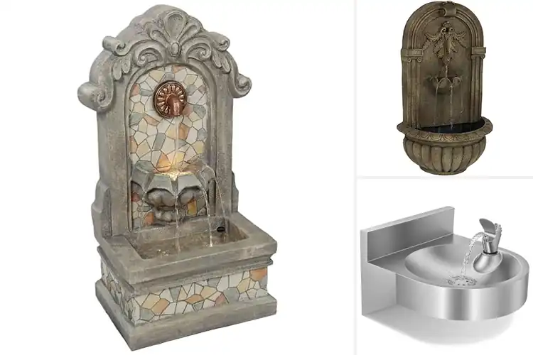 Detailed view of Best Compact 27 Inch Wall Fountain