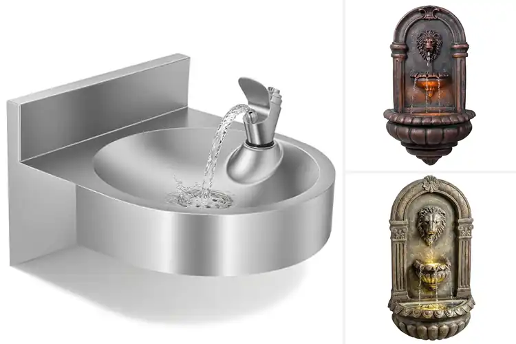 Detailed view of Best Compact Wall Fountain Dimensions