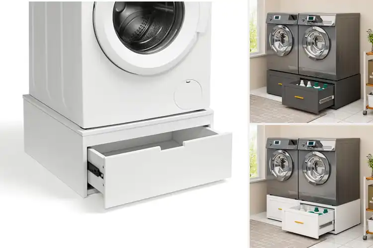 Detailed view of Best Ergonomic Laundry Pedestals for Comfort & Smart Storage