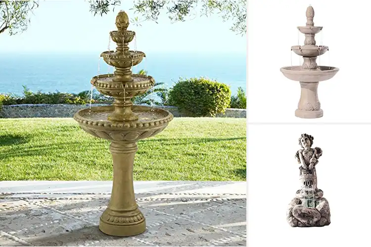 Detailed view of Best Florentine Stone Accent Fountain