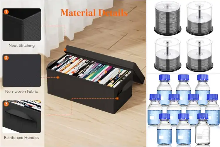 Detailed view of Best Media Containers for Space‑Saving Disc Storage