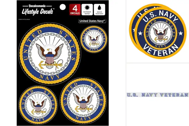 Detailed view of Best Navy Veteran Stickers