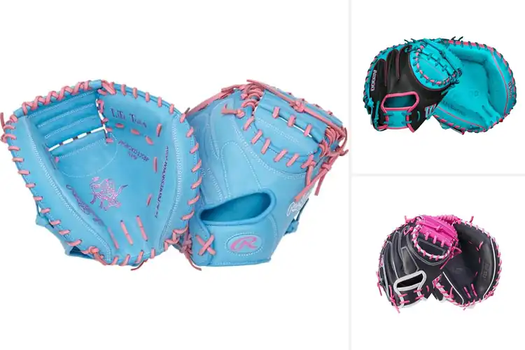 Detailed view of Best Pink Baseball Catchers Mitts