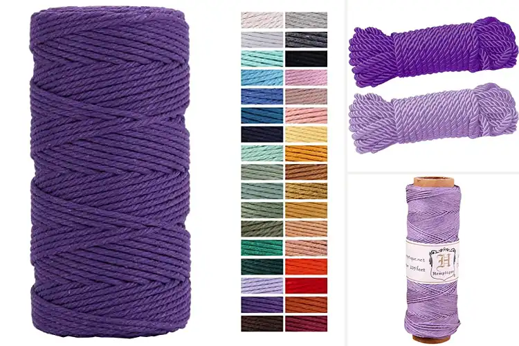 Detailed view of Best Purple Lavender Twine Cords