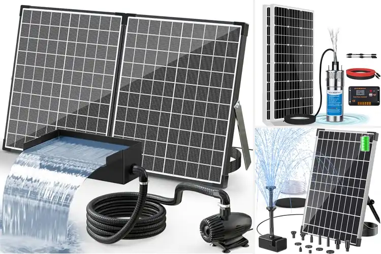 Detailed view of Best Solar Panel and Pump Kit Included